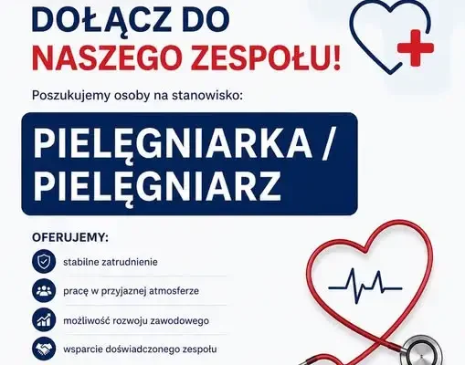 Centrum Medyczne Fregata zatrudni pielęgniarkę lub pielęgniarza