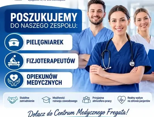 Centrum Medyczne Fregata w Świnoujściu poszukuje pracowników medycznych