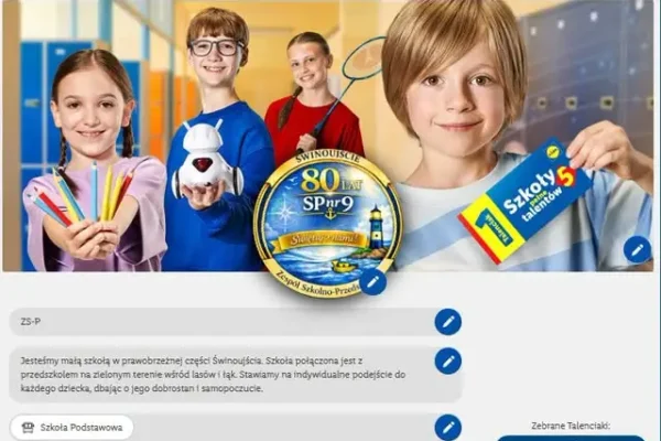 Szkoły pełne talentów LIDL – już jutro start! Wsparcie dla Zespołu Szkolno-Przedszkolnego w Świnoujściu