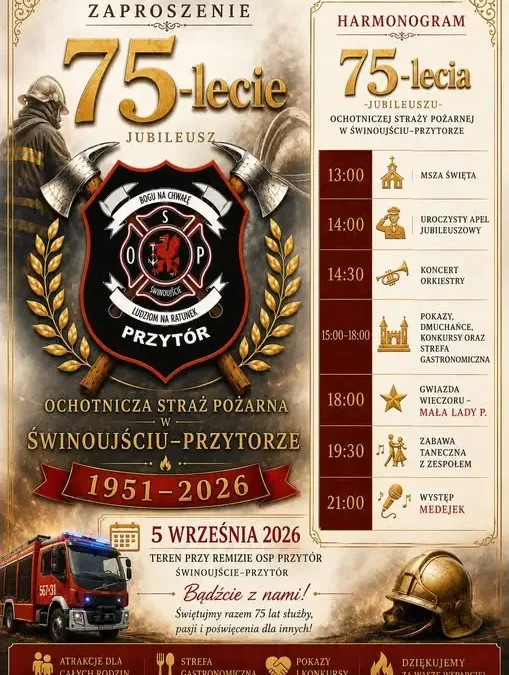 75-lecie OSP Przytór: Jubileusz pełen atrakcji dla całych rodzin