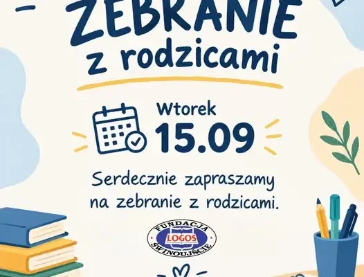 Obowiązkowe zebrania z rodzicami w Szkole Logos w Świnoujściu – 15 września