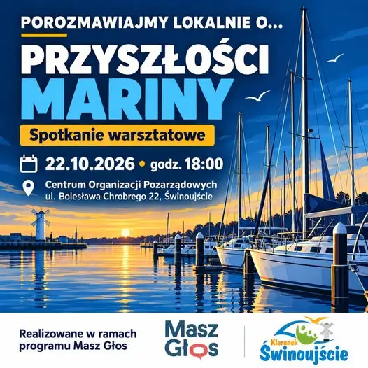 Mieszkańcy Świnoujścia zdecydują o przyszłości mariny – warsztaty 22 października