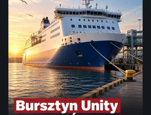 Bursztyn Unity w Świnoujściu – prom zacumował w terminalu